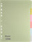 Conipa® - 10er Set 6 Farben Taben Register für Ordner DIN A4 (MADE IN GERMANY) - Ordner-Registerblätter & Trennblätter KARTON (Universallochung) - Trennregister & Trennstreifen Akten & Hefter (Grün)