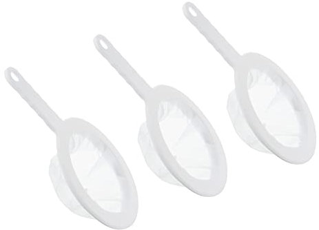 PATIKIL 9x6 Food Filter Strainer, 3 Pack 400 Mesh, White, Polypropylene, Nylon, 235 x 145 mm / 9.3 x 5.7 inch