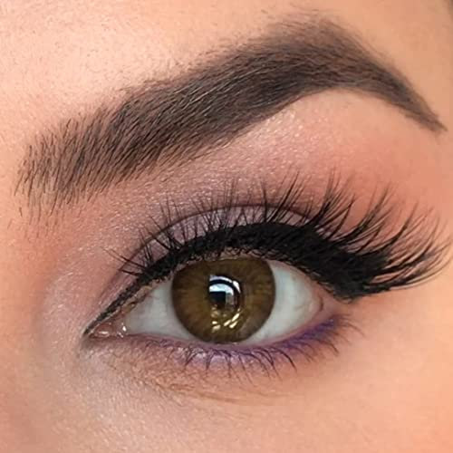LA' BELLA farbige Kontaktlinsen HAVANA (Dioptrien -0.00) – PREMIUM SERIE, stark deckende Monatslinsen für 3 Monate, Dunkelbraune Farblinsen, perfekt für dunkle Augen