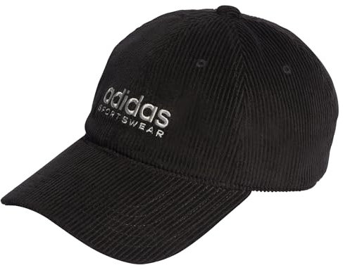 adidas Unisex Adulto Corduroy Low Dad Cap, Black/Grey Two, S