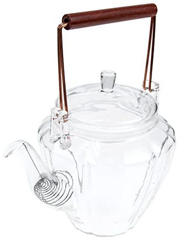 YARNOW Glas-Teekanne Aus Klarem Glas Multifunktions-Wasserkocher Im Chinesischen Stil Japanisches Teezubehör Herdkaraffe Trockenständer Multifunktions-Teekessel Assassins-Teekanne