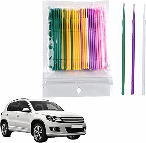Pinceau pour Retouche Voiture,Tampons de Peinture pour Voiture,100 Pcs Pinceaux de Retouche pour Peinture de Voiture,Micro Applicateurs Pinceaux,Réparation Peinture Carrosserie pour Rayures Éraflures