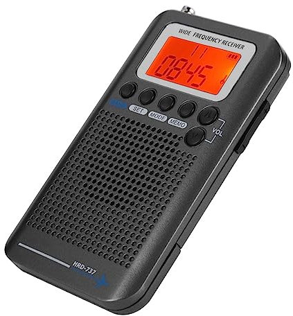 Full Band Radio Receiver Aviation Band Radio Receiver VHF Portable Full Band Radio Recorder Label Radio Scanner/Handheld Internal Rechargeable Battery Manual Search/Automatic Search/Fully Automatic