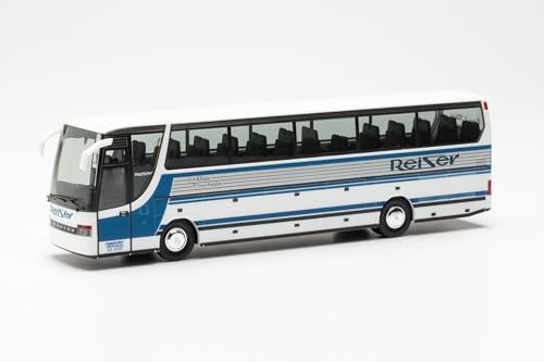 Herpa LKW Modell Setra 315 HDH Reiser, Miniatur im Maßstab 1:87, Sammlerstück, Made in Germany, Kunststoff