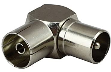 DR. WATCH Premium Right Angled TV Aerial Male Connector - Enhance Your TV Experience with the Ultimate 90 Degree RF Coaxial Plug Adapter [C074]