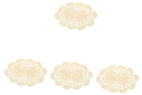 Cabilock 4 Stücke Elegante Häkeln Tischset Tischset Tischset Nicht-Backing Für Küche Und Esszimmer
