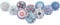 Ajuny Set of 10 Ceramic Knobs – Multicolor Printed Decorative Pulls for Cupboard Drawer Kitchen Cabinets Bathroom Dresser – Glossy Finish Furniture Handles Best Gift