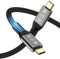 Angusplay Cable Thunderbolt 4 USB C 3M, Cable USB4 40Gbps, 100W Vídeo 8K 60Hz Cable TB4 Compatible con Thunderbolt 4/3, USB4/3, Tipo C, para iPhone 15/15 Pro Max Mac MacBook Pro, SSD Externo eGPU