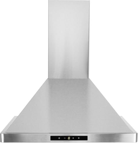 electriQ 60cm Traditional Chimney Cooker Hood with High Extraction Rate - Stainless Steel