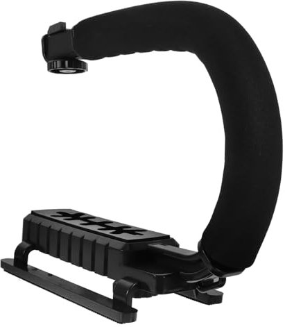 MOLUCKFU Kamerastabilisator U-förmiger Griff mit Blitzschuh Halterung DSLR Kompatibler Gimbal Handstabilisator für Outdoor Videoaufnahmen und Reise