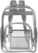 Teklemon Durchsichtiger Rucksack, Transparent Wasserdichte Schulrucksack, PVC-Buch-Tasche für Schule, Beruf, Reisen, Sport, Konzert (Grau)
