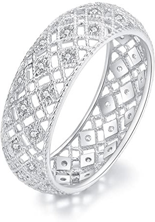 925 Sterling Silber Ring 6mm Ewigkeit keltischer Knoten Ehering für Damen Größe 6-8