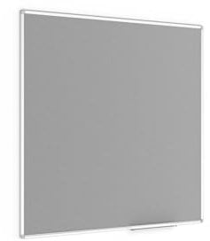 ALLboards Pinnwand Filztafel 120x120cm mit Alurahmen, Textiltafel Grau