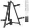 VEVOR Weight Plate Rack, Weight Plate Tree for 2-Inch Weight Plates, Standard Weight Plate Tree, 300 lbs Load Capacity Weight Storage Holder, Home Gym Barbell Rack Storage Stand, Black