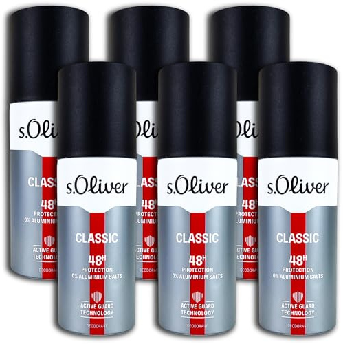 6 er Pack S.Oliver Men Deospray Deodorant 6 x 150 ml