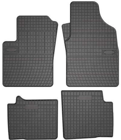 Tappetini per auto ElToro compatibili con Fiat 500 dal 2020 in poi su misura in gomma | Note: Hybrid | Tipo Auto: Hatchback | Materiale resistente | Bordi alti protettivi