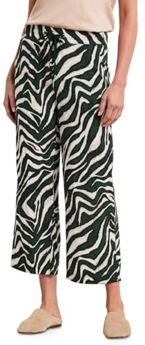 Street One Damen A379189 Gemusterte Wide Leg Hose