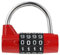 NUOBESTY 4 Le Mot De Passe Petit Cadenas Serrure Code Portable Quatre Nombre Casiers Cadenas Robuste Cadenas De Sécurité Verrouillage Du Numéro Rouge Alliage De Zinc