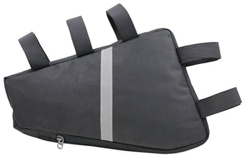 Fjquamitix EBike Battery Bag Triangle Bicycle Frame Bag with Reflective Trim, Bike Li-Ion Battery Storage Package Pouch Accessories for Storage, Transport, Charging Case
