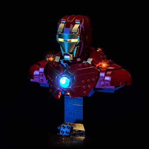 LED Light Kit for Lego 76327 Iron Man MK4 Bust - Custom Lights to Mount - Fits This Model (Model Not Included)