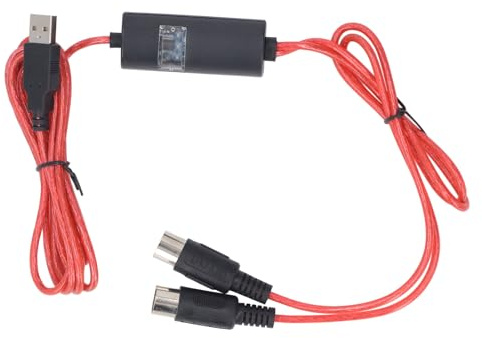 Yctze USB-zu-MIDI-Kabel, 1,5 M, Adapter für Musik-Keyboard, Klavier, PC und Laptop – Plug-and-Play, Hohe Kompatibilität, Design