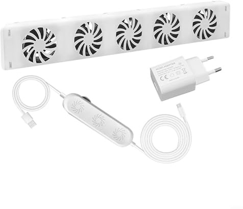 URPIZY Heizkörperventilator 3.0 | Smart Heizkörper Ventilator Verstärker，Smartes Gerät Mit Einstellbarer Geschwindigkeit | Leiser Betrieb & Energieeinsparung(MXRV-25-E201)