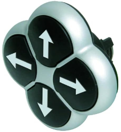 Eaton RMQ Titan M22 Drucktastenkopf Ø 22.5mm, Schwarz Tastend Oval, Packung a 5 Stück