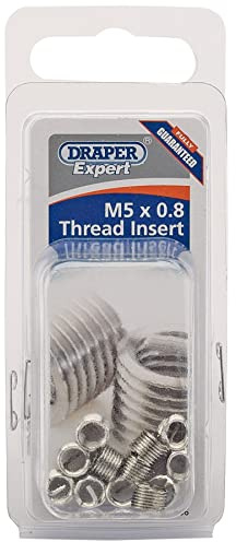 Draper 21706 Expert Metric Thread Insert, Refill Pack, M5 x 0.8, Pack of 12