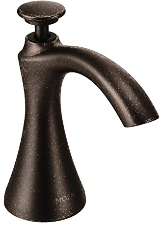 Moen S3946ORB Transitional Deck Mounted Kitchen Soap Dispenser with Above the Sink Refillable Bottle, Oil Rubbed Bronze