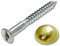 Bulk Hardware BH02143 Vis de miroir avec dôme et rondelles en Laiton plaqué au zinc, 50 mm, Set de 4 Pièces