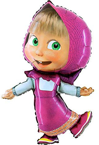 GRABO Oso Masha-Balón de aluminio supershape (102 cm), no empaquetado, multicolor, super shape (L161)