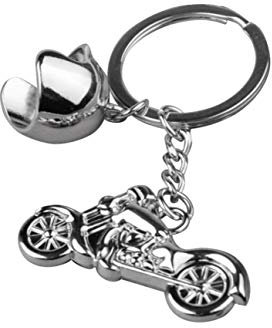 Familienkalender Motorrad mit Helm Schlüsselanhänger aus Metall Moped | Chopper | Geschenk für Männer | Herren | Bike | Maschine | Biker | Harley |