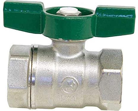 Trinkwasser-Kugelhahn Giacomini R251W DVGW grüner Flügelgriff IGxIG 1 1/4'