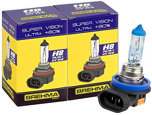 Duo Set BREHMA Premium H8 Super Vision Ultra +80% Autolampe 12V 35W