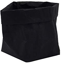 Blumentopf Waschbar Kraftpapier Beutel Pflanzgefäß Tasche Container Pflanzen Topf Beutel Aufbewahrungstasche Größe (Schwarz)