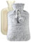 Vicloon Bouillotte Eau Chaude,2L Bouteille D'eau Chaude,Bouillotte Peluche Eau Chaude,Aide à fournir Les Plus de Chaleur et de Confort,Idéal Les Journées Hivers Gris
