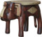 GURU SHOP Vintage Hocker, Blumenbank in Elefantenform - Braun, 35x46x34 cm, Kaffeetische & Bodentische