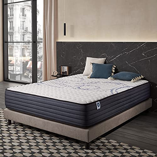 Naturalex - PerfectSleep - Matratze 140x190 cm - Kaltschaummatratze 140x190 cm H4 - Matratze 140x190 30 cm Hoch - Öko-tex Zertifiziert - Latex Blue 7 Zonen