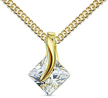 Anhänger 585 Gold 14 Karat mit Zirkonia Stein in edlem Design für Damen