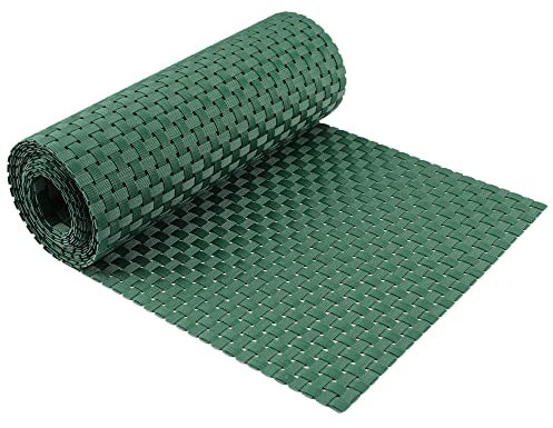 Top-Multi Rattan Sichtschutzstreifen für Doppelstabmattenzäune PVC in grün