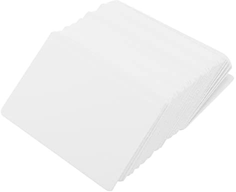 Sahkgye Weißer Karton für Nachrichten, Papier, Visitenkarten, Bastelkarte, ca. 100 Stück ()