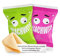 Glückskekse Flachwitze 30er Packung grün und pink | Glückskekse lustige Flachwitze für Kinder und Erwachsene zur Party, Geburtstag, Candybar, Geschenk | Kekse frisch gebacken vegan & made in Germany