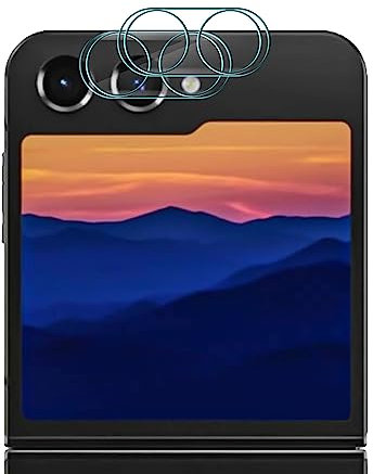 SEIAIYG Camera Lens Protector for Samsung Galaxy Z Flip 5, [2 Pack] HD Clear 9H Hardness Tempered Glass Camera Protector Lens Protector Film, Anti-Scratch