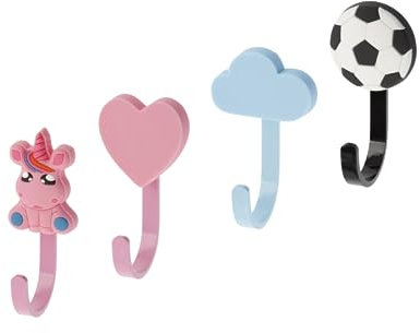 Gedotec Garderoben-Haken | KID | Unicorn 3,5 x 4,5 x 2,5 cm | 1 Stück | Kleiderhaken pink | Wand-Haken Garderobe Kinder | Kinderzimmer-Haken inkl. Befestigungsmaterial | Kinderhaken Einhorn
