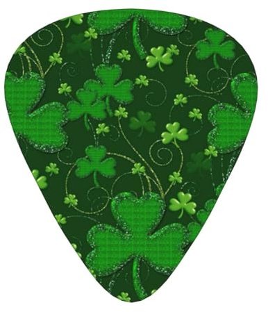 Background St Patrick's Day Glitter Akustikgitarrenplektrum – Premium-Gitarrenplektrum für Bass- und E-Gitarre