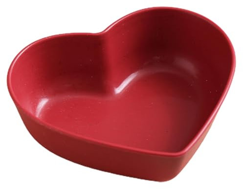 ulafbwur Piatto per snack con bordo liscio e cuore rosso
