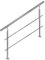 FINEUNAN Edelstahl Handlauf Geländer für Treppen Brüstung Balkon mit 2 Querstreben - Innen und Außen Handlauf Geländer Treppengeländer Edelstahl Brüstung Balkon (120CM, 2 Querstreben)