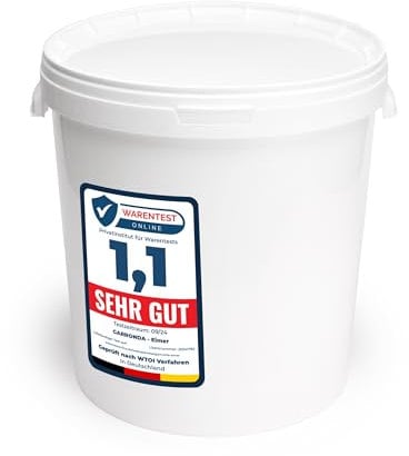 Garronda Cubo con Tapa 30 L para el Almacenamiento de Productos alimenticios y químicos 1 Pieza Blanco GD-0071