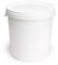 Garronda Cubo con Tapa 30 L para el Almacenamiento de Productos alimenticios y químicos 1 Pieza Blanco GD-0071