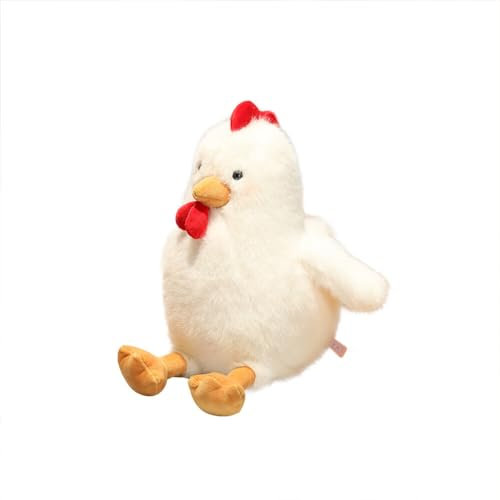 LICHENGTAI Huhn Kuscheltier, 30cm Weiche Simulation Henne Puppe Hähnchen Ausgestopft Plüschkissen Flauschig Kleinkind Stofftier Lustige Spielzeug Geschenk für Kinder, Mädchen und Jungen